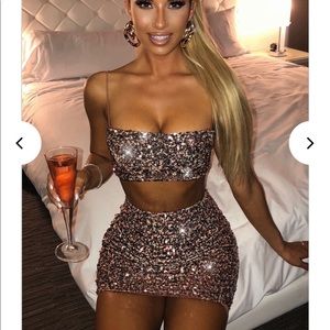 BABYBOO FASHION Bronze Sequin Top